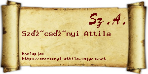Szécsényi Attila névjegykártya